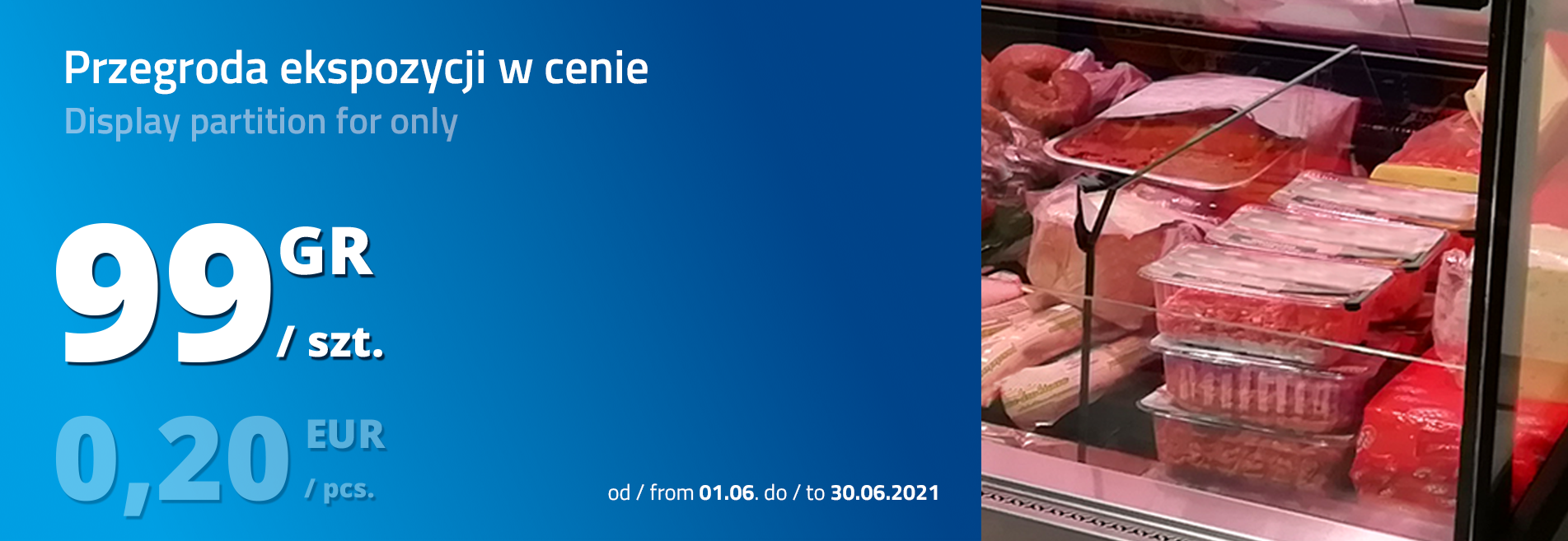 Promocja na ruchomą przegrodę do lady chłodniczej